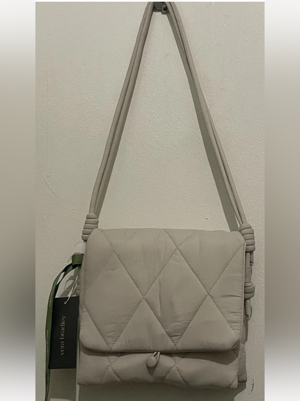 Vera Bradley Featherweight Baird Hipster Crossbody Bag Pumice Stone NWT